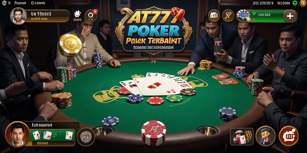 Screenshot utama AT777 menampilkan gameplay poker yang menarik.