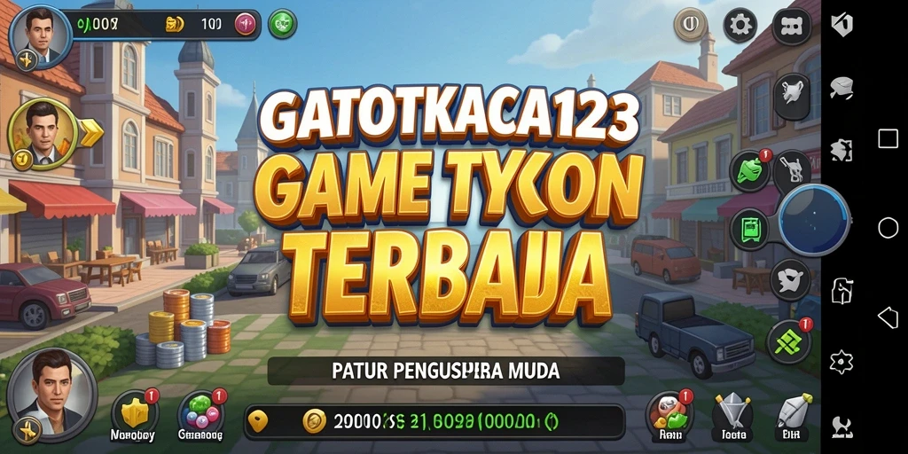 Gameplay GATOTKACA123 menampilkan strategi pengelolaan bisnis yang menantang.