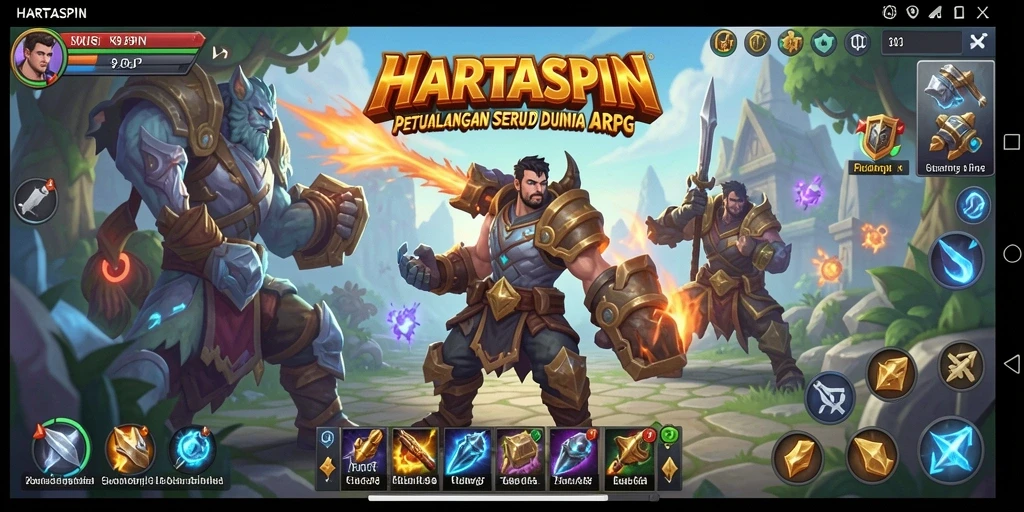 Tangkapan layar HARTASPIN menampilkan aksinya yang mendebarkan dalam pertempuran ARPG.
