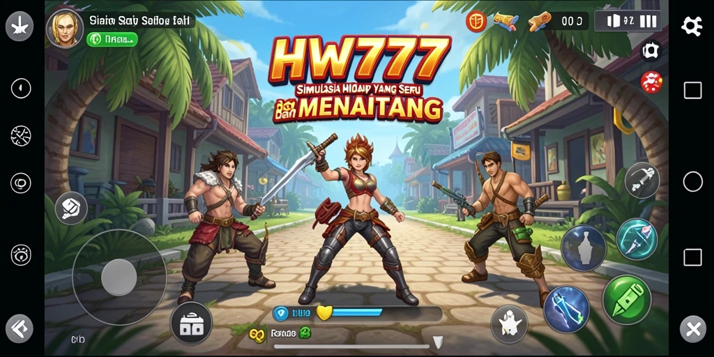 Screenshot gameplay HW777 yang menampilkan simulasi mendalam dan menarik.