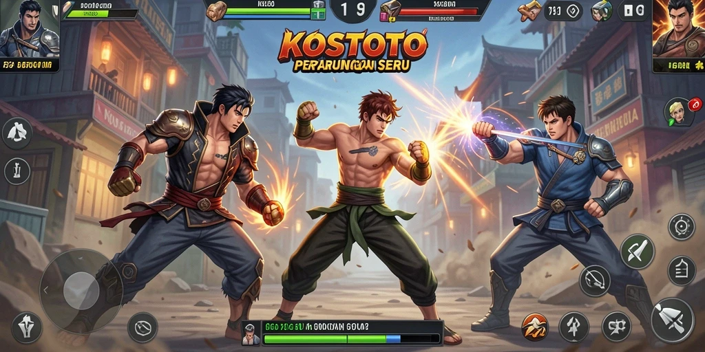 Tampilan seru dari gameplay KOSTOTO yang memukau.