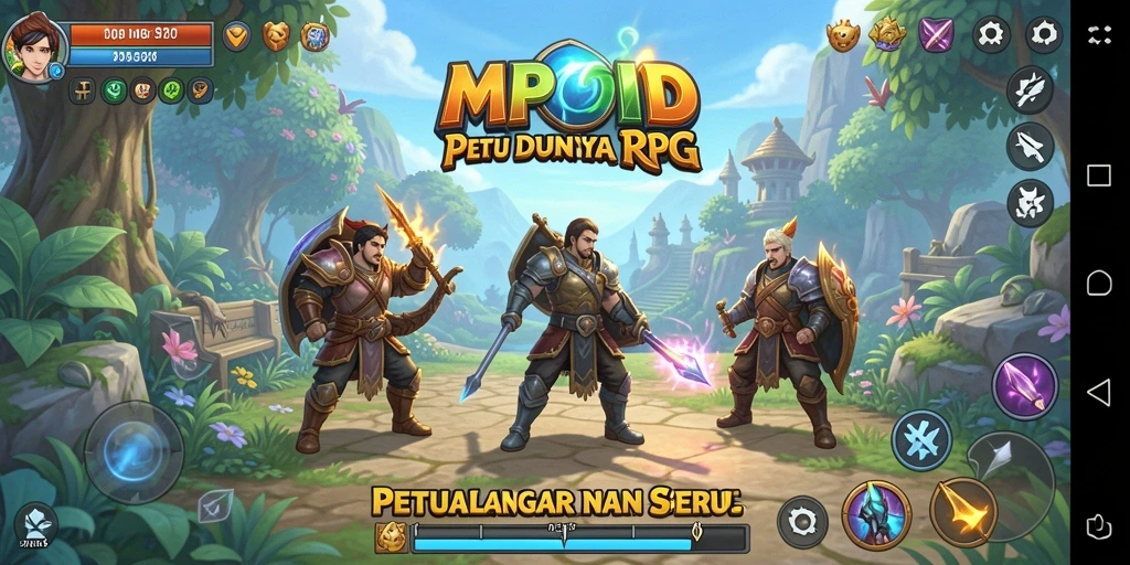 Tangkapan layar MPOID menampilkan aksi pertarungan epik dalam dunia RPG.