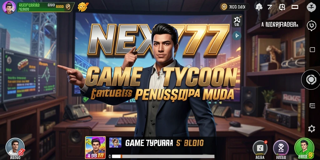 Screenshot utama NEX777 menampilkan serunya gameplay Tycoon.