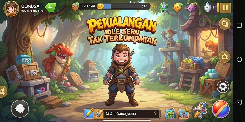 Gameplay QQNUSA yang seru dan menawan dalam mode Idle.