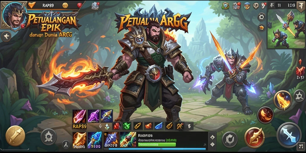 Tangkapan layar menunjukkan aksi seru dan karakter mendebarkan dalam ARPG.