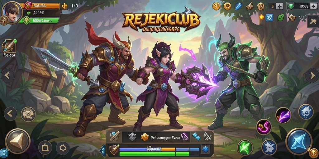 Tampilan permainan seru dalam REJEKICLUB dengan karakter yang beraksi.