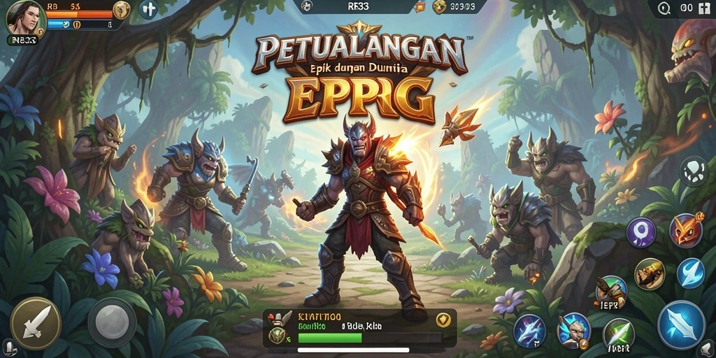 Tangkapan layar gameplay RR33 menampilkan pertarungan seru dan eksplorasi dunia yang luas.