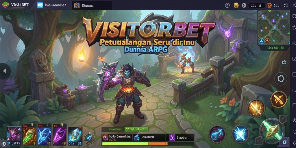 Tampilan gameplay seru dalam VISITORBET, nikmati petualangan ARPG yang menarik.