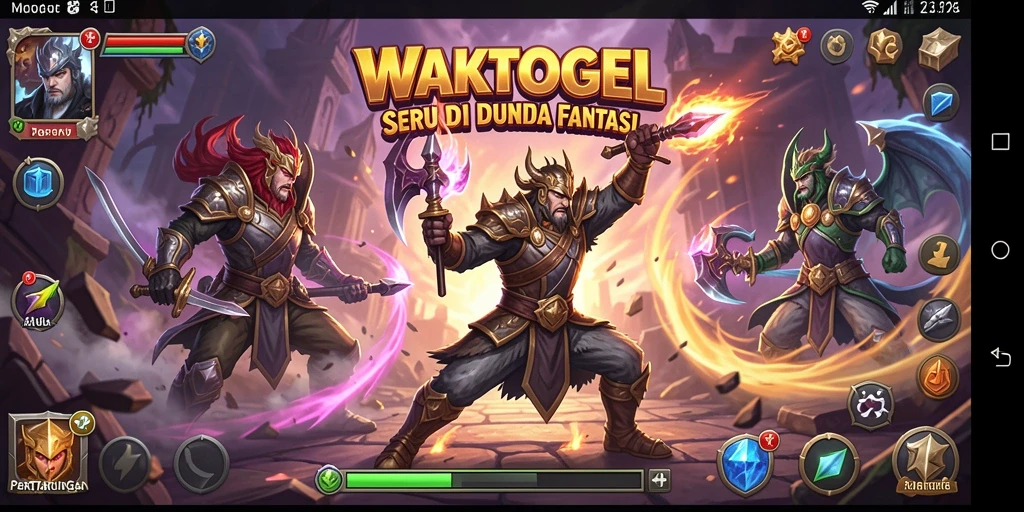 Gameplay pertarungan yang mendebarkan dan menegangkan di WAKTOGEL.